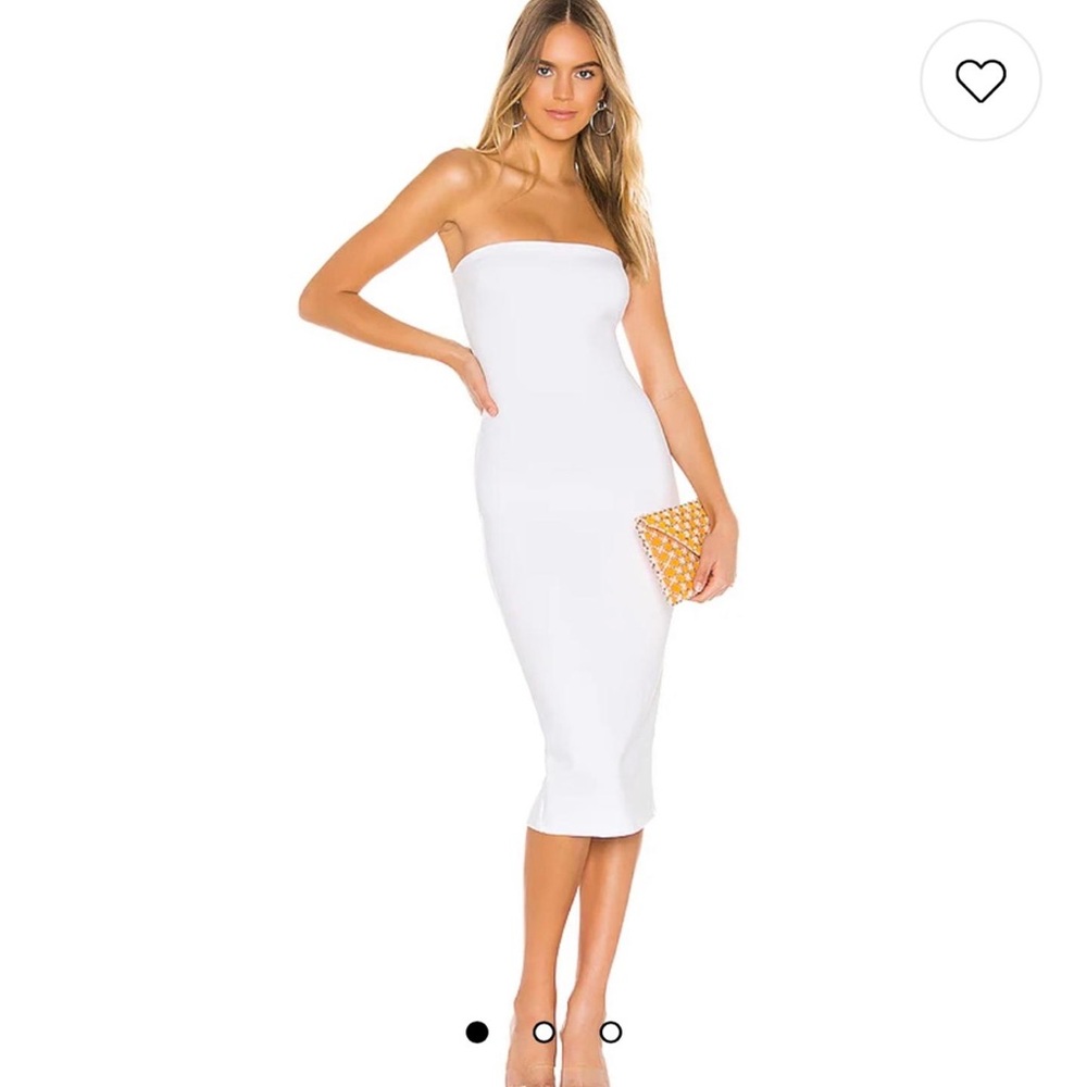 Lillian strapless bodycon dress in white from revolve